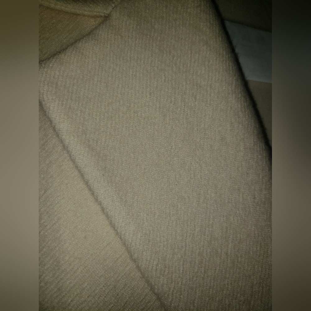 BNWT Zara Cream biege 100% wool lightweight double sided coat XL